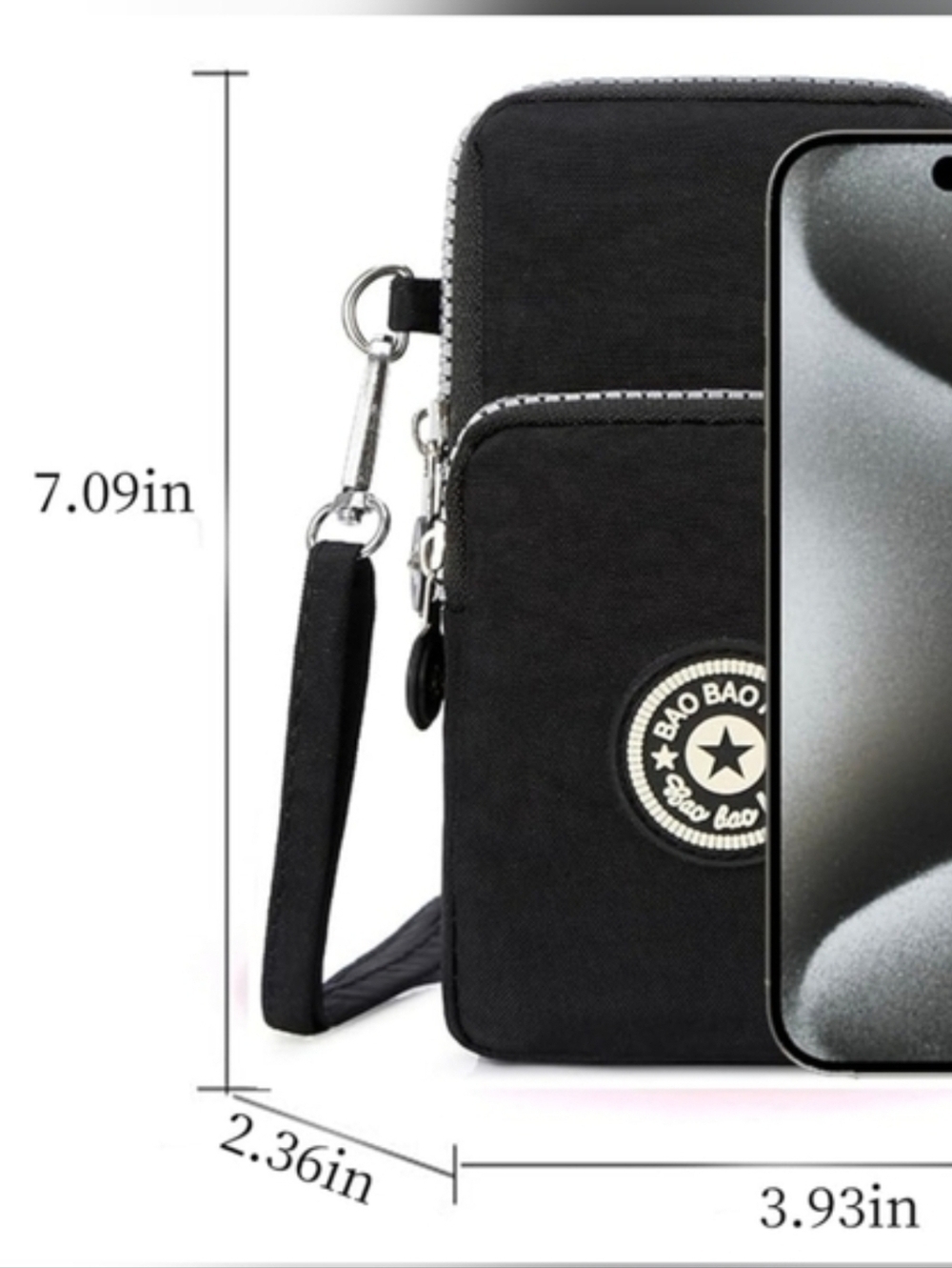 Crossbody Bag Phone Sleeve Concert Venue Festival Adjustable Strap Arm Wrist NWT - Picture 3 of 13